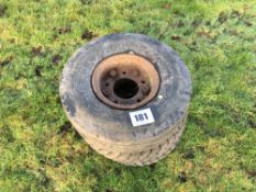 3x 600-9 small trailer wheels