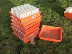 Fertiliser spreader tray testing kit