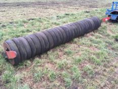 4m black tyre press roller to fit cultivator