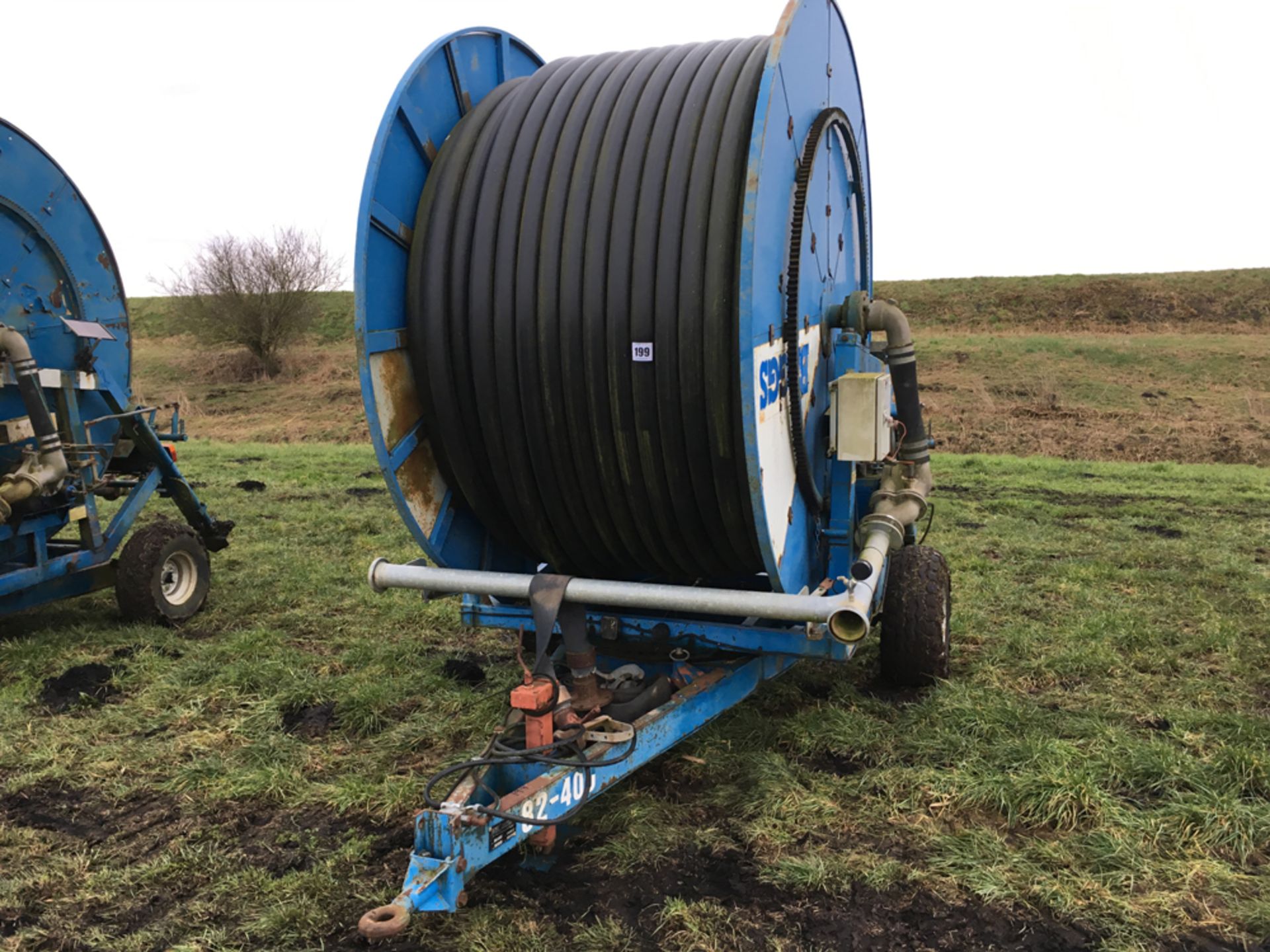 1994 Briggs 82mm x 400m irrigation reel (NO CONTROLLER UNIT)