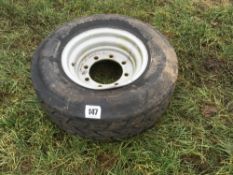 Single 340/65R18 trailer wheel and tyre