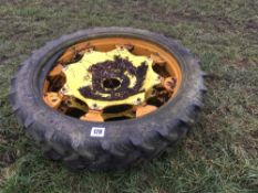 Pair 230/95R44 rear row crop wheels and tyres