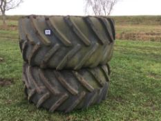 Set Michelin Mach xbib 900/50R42 rims and tyres to suit New Holland Tractor