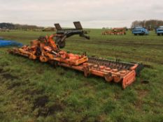 2000 Maschio 8m folding power harrow with solid packer.