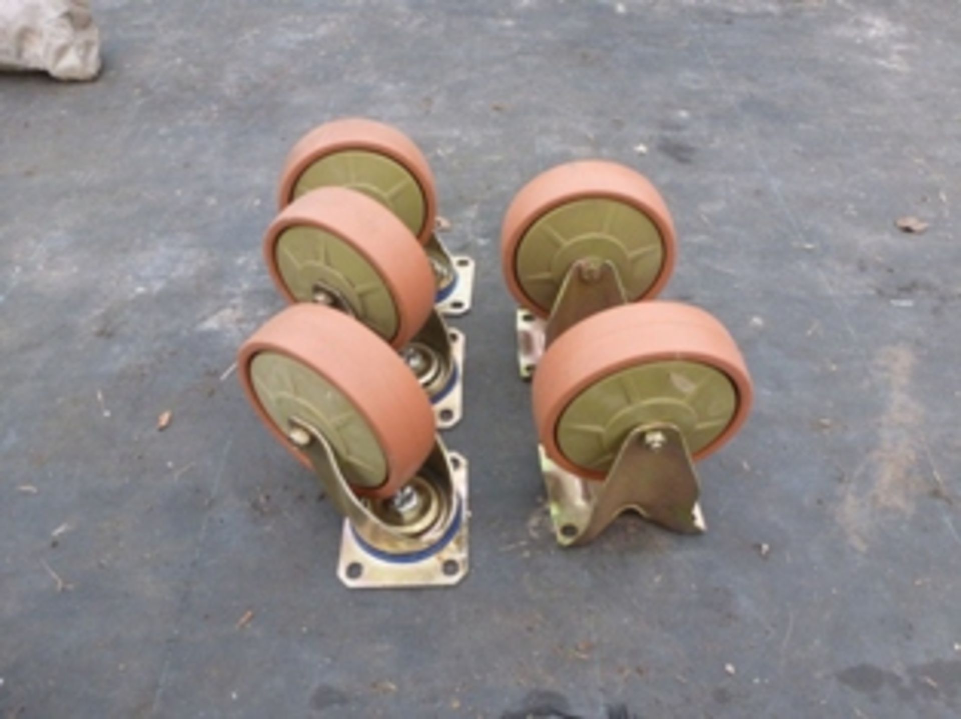 Five spare Danish trolley wheels (new)