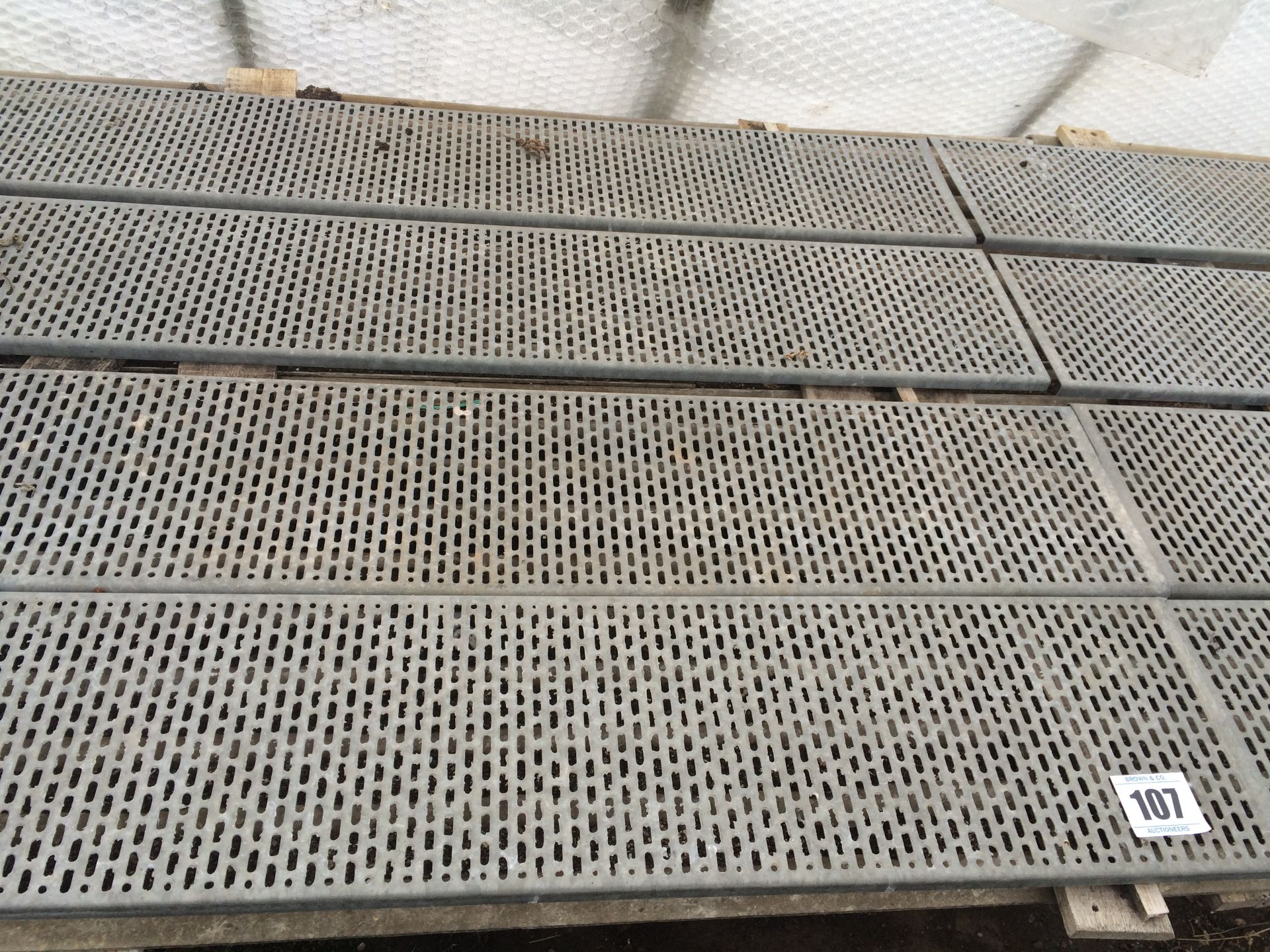 Metal benching sections - in situ,