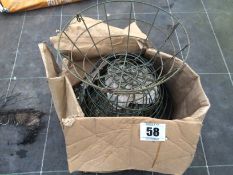 Qty 16" wire hanging baskets