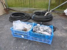 Quantity of new irrigation pipe and fittings