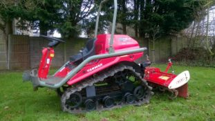 Yanmar AC10 narrow compact Crawler Tractor with Rotovator. NOTE Item located in Huntingdon, Cambs.