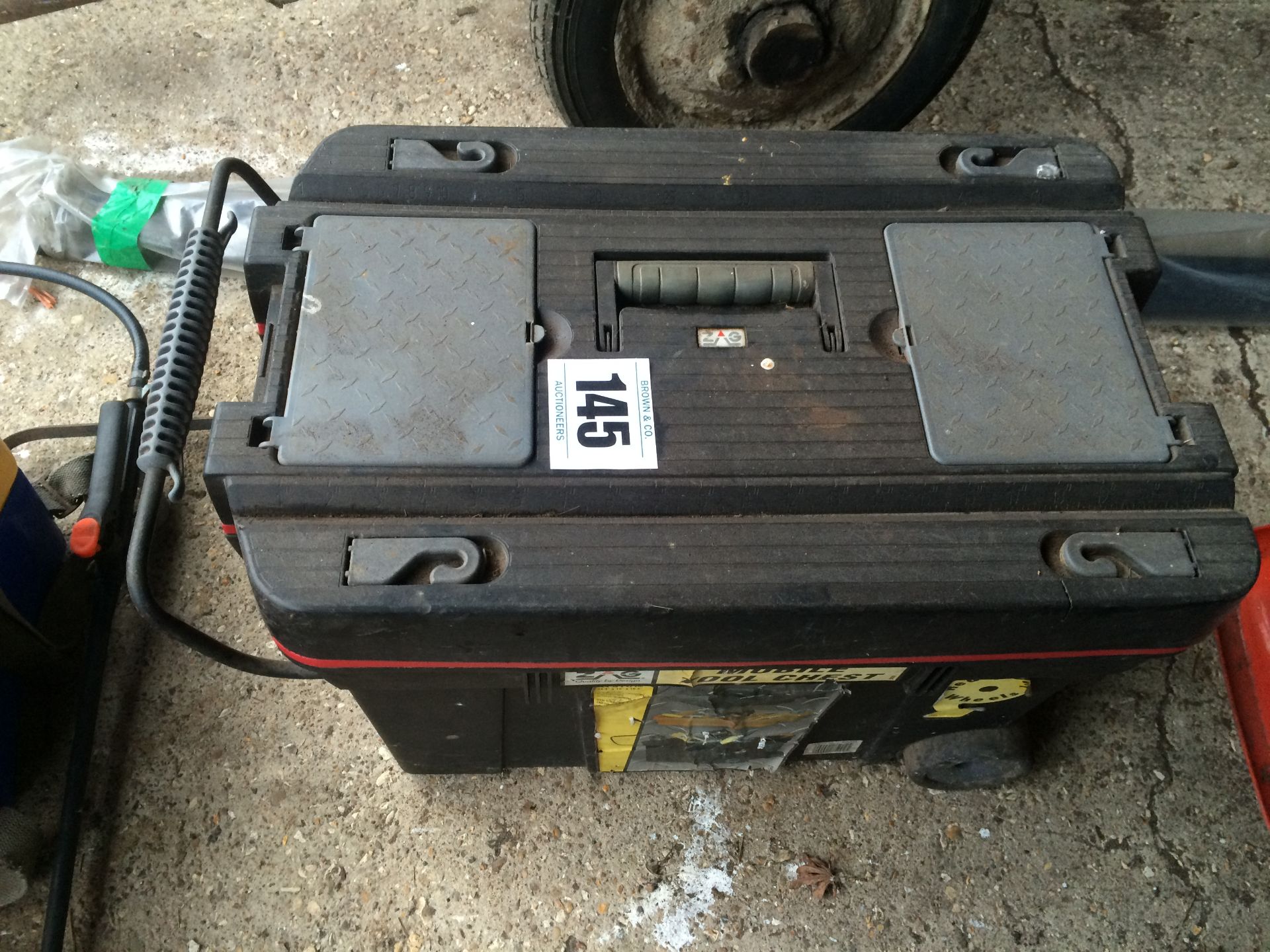 Plastic wheeled tool box