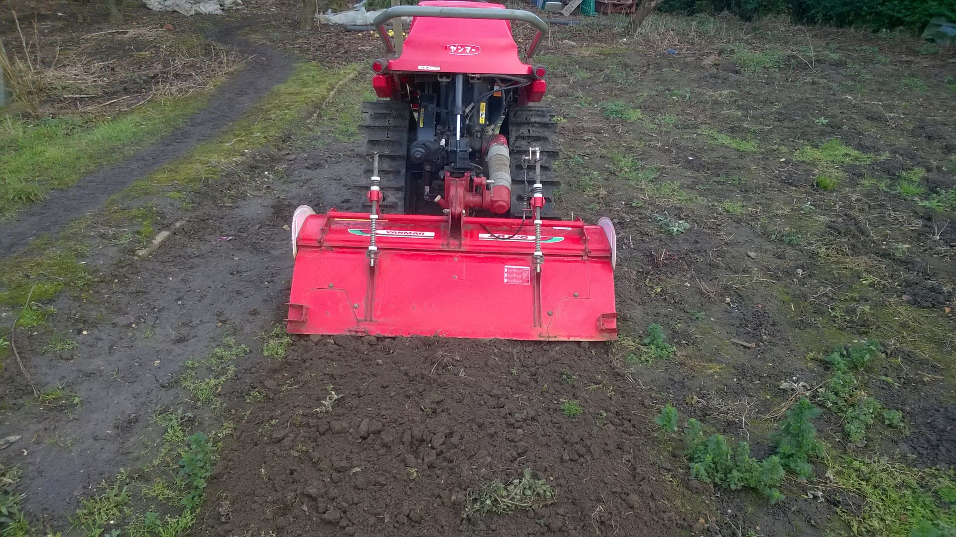 Yanmar AC10 narrow compact Crawler Tractor with Rotovator. NOTE Item located in Huntingdon, Cambs. - Image 4 of 6