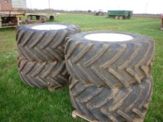 4 x Michelin VF 600/60 R 28 wheels and tyres - to fit Househam sprayer