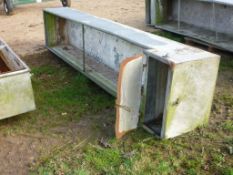 1 x 10ft galvanised steel water trough