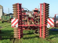 Horsch Terrano 4MT 4.4m cultivator with Stocks Turbo Jet Vari-Speed Plus seed broadcaster