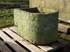 Small hewn stone trough