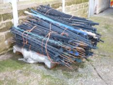 Quantity of plastic electric fence stakes