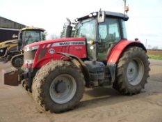 2013 Massey Ferguson 7618 Dyna 6 4WD tractor on 480/70 R 28 front and 580/70 R 38 rear wheels and