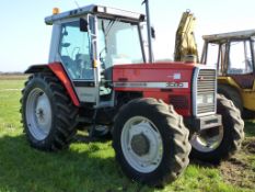 1989 Massey Ferguson 3080 Autotronic 4WD tractor. Reg No: G129 WAY.