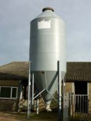EB 20 tonne galvanised steel feed bin (to be sold in situ at Cranwell Dairy.