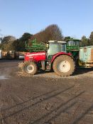 2010 Massey Ferguson 6480 Dyna-6 4WD tractor on 480/65R28 front and 600/65R38 rear wheels and tyres.