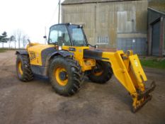 2008 JCB 531-70 telescopic handler with pallet tine on 420/85 R 24 wheels and tyres Reg FX58 HBE