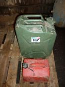 Metal Jerry can & plastic petrol can,