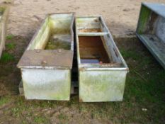 2 x 6ft galvanised steel water trough