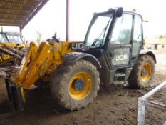 2015 JCB Loadall 536-70 4WD tele handler with pallet tines on 470/60R24 tyres. FX15WWT 1620 hrs