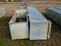 2 x 12ft galvanised steel water trough