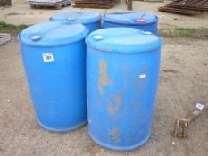 4 plastic feed drums