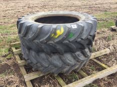 Pair Vredestein 480/70R38 tyres