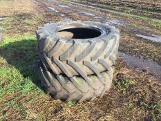 Pair 540/65R30 wheels and tyres