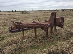 Farm made 5 leg subsoiler with packer roller