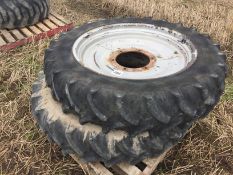 Pair row crop wheels and tyres
