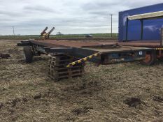 Flat bed container trailer