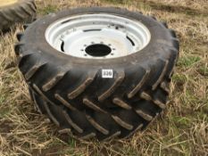 Pair 380/80R38 row crop wheels