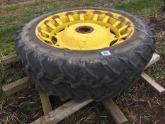 Pair 300/95R46 row crop wheels and tyres to suit John Deere 6800