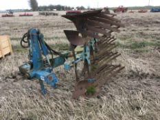 Lemken 4f reversible plough with slatted mouldboards
