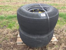 Pair trailer wheels and tyres