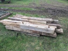 Quantity Oak gate posts