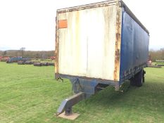 Tautliner 24ft curtain side, single axle lorry trailer with brakes and lights