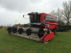 2007 Massey Ferguson Cerea 7278 combine 25ft powerflow header with autolevel and rotary spreader
