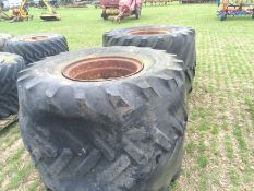 Pair 65x43x25 terra tyres Ford centres