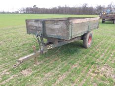 Prevost 3 tonne hydraulic tipping trailer single axle with steel floor