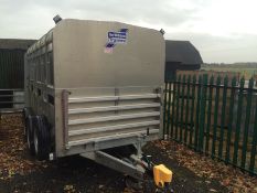 Ifor Williams TA510G 12' x 6' livestock trailer.