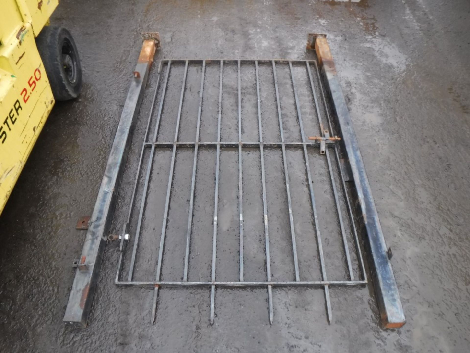 4' X 6'6" METAL GATE & 2 POSTS [NO VAT]