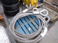 2 x H/E SWL 30T 6M WIRE ROPE SLINGS [29] [+ VAT]