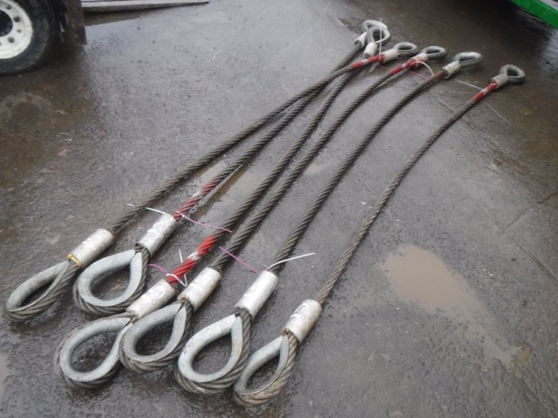 2 x 18t x 3m & 4 x 16.6t x 3m WIRE ROPE SLING [15] [+ VAT]