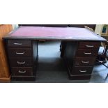 A president mid-century style kneehole desk ,