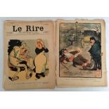 A small quantity of Le Rire a French satirical newspaper from 1899 /1900 (af)